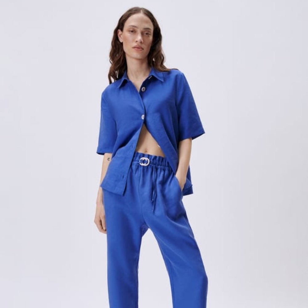 Zara Buckle Pants and Overshirt Set